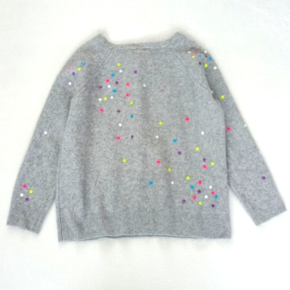 Lord & Taylor 424 Fifth Women's Grey Cashmere/ Wool Blend "Button" Sweater L - Picture 14 of 17